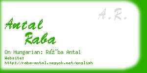 antal raba business card